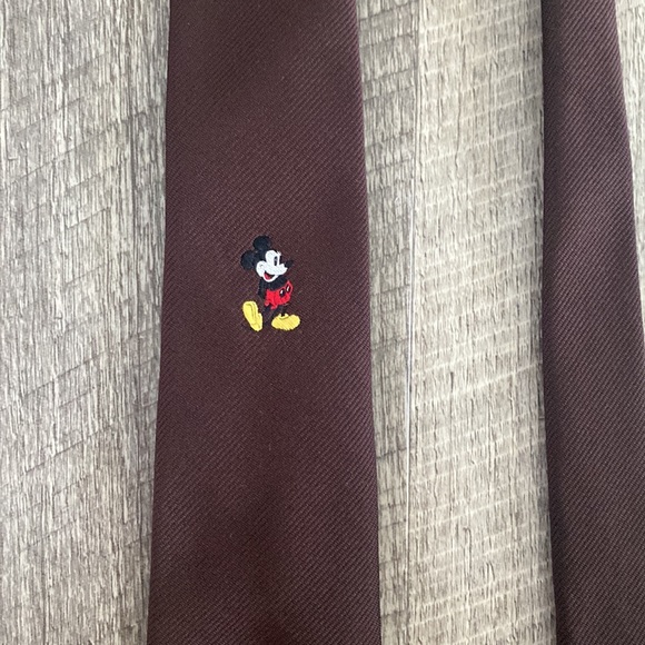 Vintage brown Mickey Mouse tie. Disney tie. Mickey tie - Picture 3 of 5